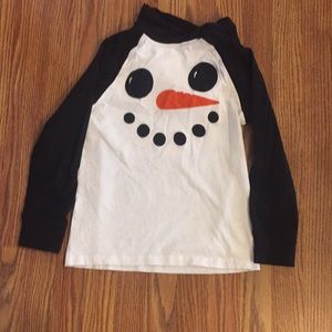 Snowman longsleeve hooded T-shirt Gymboree 7